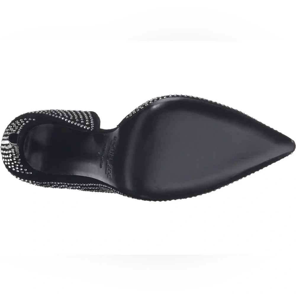 Rachel Zoe Black Tre Studded Kid Suede Pumps | Size 9.5 | NWT